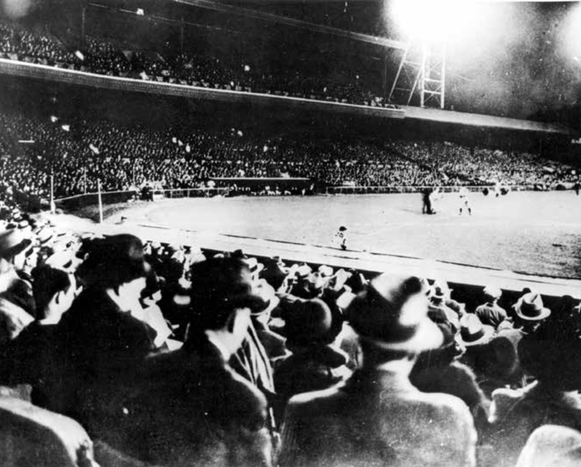 May 24, 1935 Reds fans see the lights in first night game in MLB